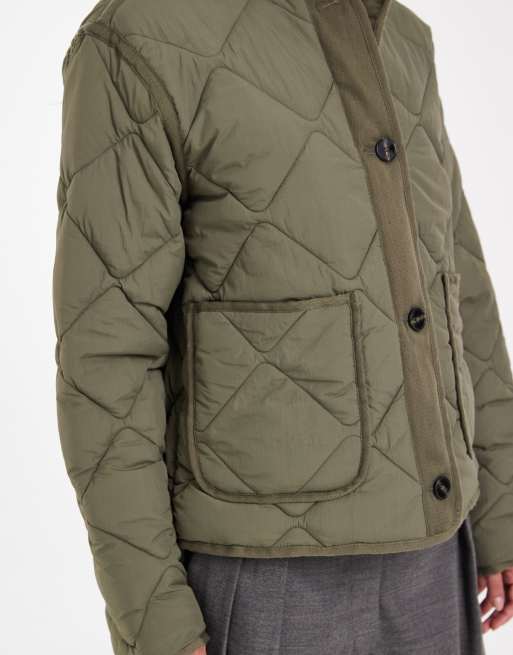 ONLY quilted jacket in khaki, 3 of 4
