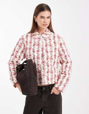 Only Quilted Jacket In Pink