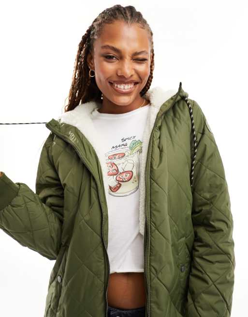 Hooded khaki jacket online