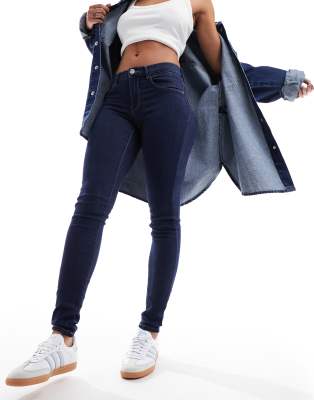 Rain - Jean skinny - Délavé foncé-Bleu XL L30