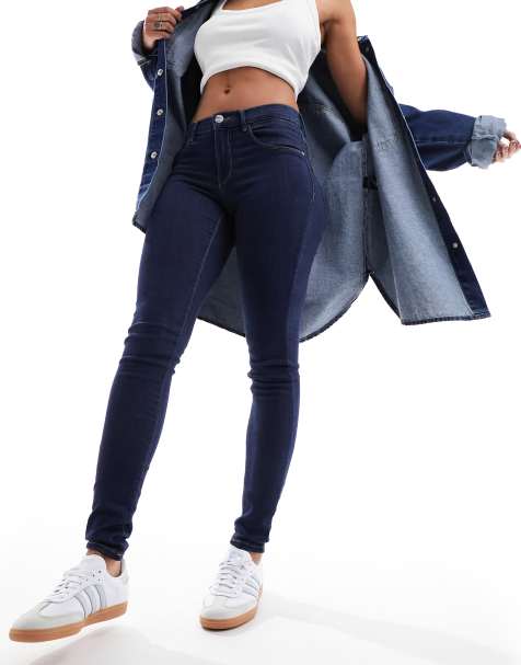 ONLY - Rain - Skinny-jeans i mørk vask - view 1