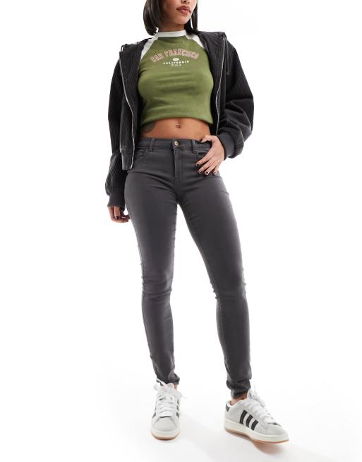 ONLY - Rain - Skinny-jeans i mørkegrå vask , 2 af 5