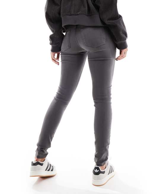ONLY Rain skinny jeans in dark grey wash , 4 of 5