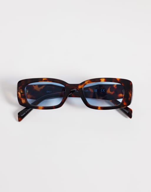 ONLY – Rechteckige Sonnenbrille in Schildpatt-Optik, 3 von 3