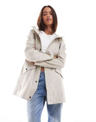 ONLY - Regenjacke in Beige mit Kapuze-Neutral