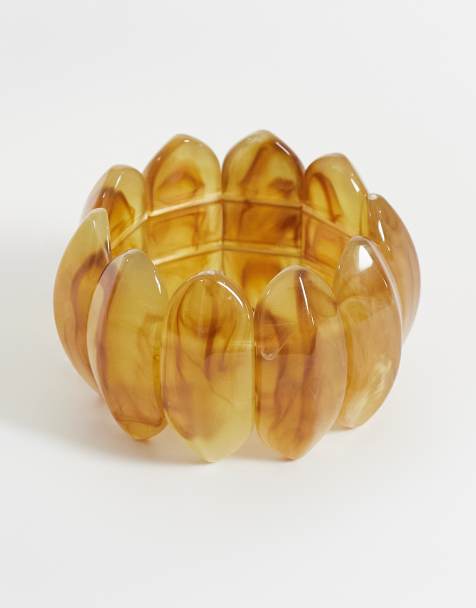 ONLY resin bangle in gold tones - view 1