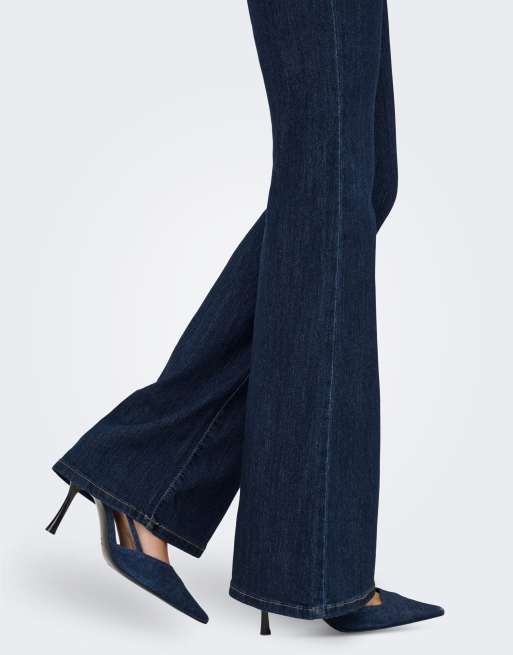 ONLY retrojeans med svaj i mørkeblå denim, 5 af 7