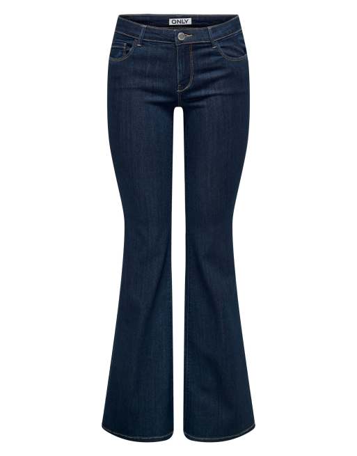 ONLY retrojeans med svaj i mørkeblå denim, 6 af 7