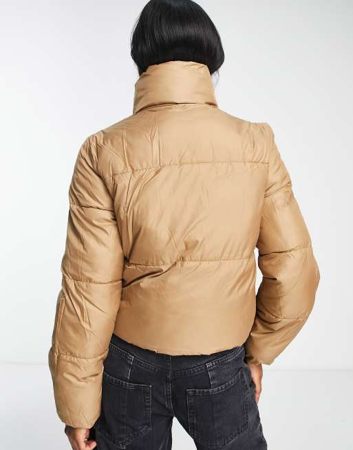 Tan Reversible Full Skin Mink to Leather Jacket (XL) | HipHopCloset