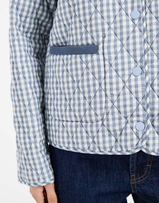 ONLY reversible quilted jacket in blue print, 3 of 4