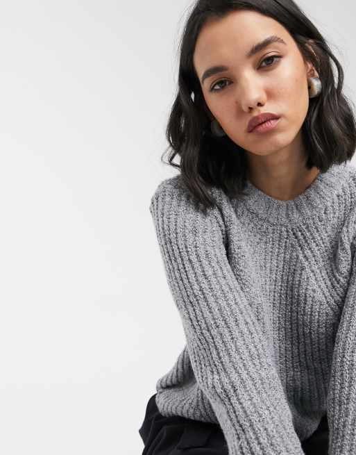 Grey 2025 ribbed jumper