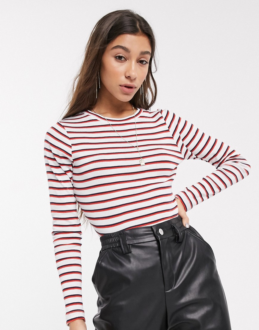 Only ribbed top in red stripe-Multi