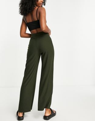 ribbed loose pants