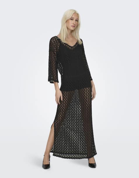 ONLY - Robe en dentelle - Noir - view 1