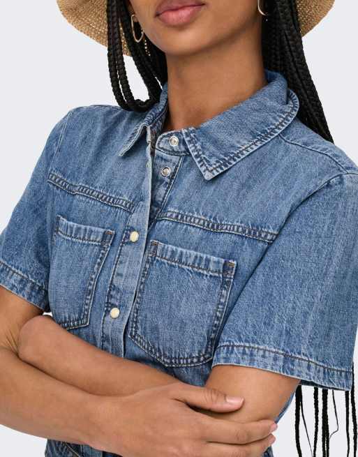 ONLY - Robe en jean - Bleu moyen, 5 de 7