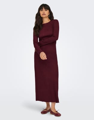ONLY - Robe - Lie-de-vin-Rouge 36