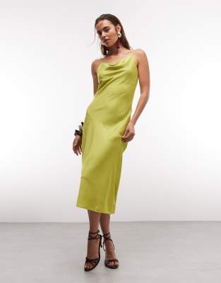 Only - Robe mi-longue à col bénitier - Vert clair