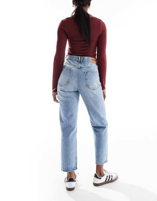 Only - Robyn - Jeans met rechte pijpen en hoge taille in middenblauw , 2 van 5