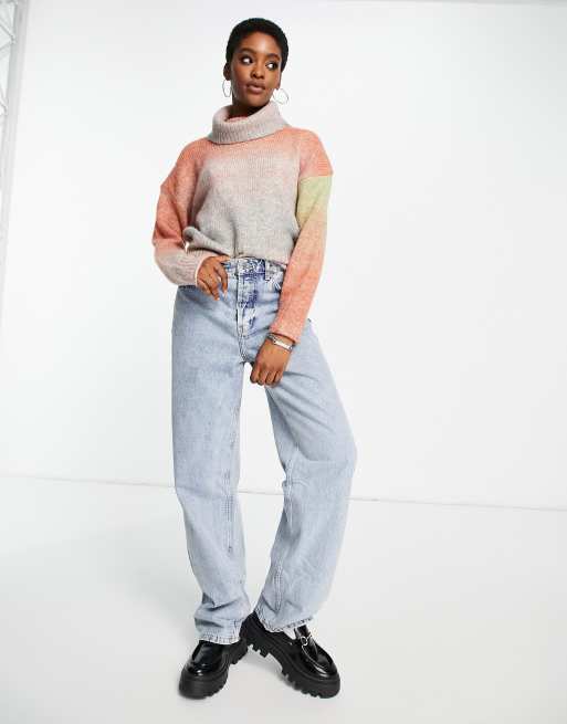 Only roll neck jumper in pastel ombre, 4 of 4