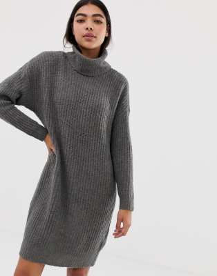 dark gray sweater dress