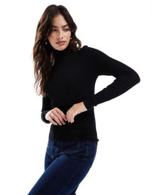 ONLY - Rollkragenpullover in Schwarz