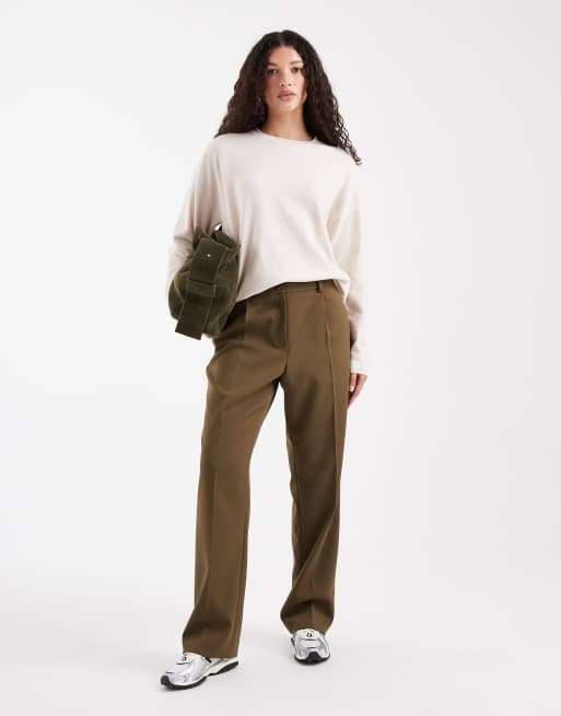 ONLY round neck boxy knitted top in cream, 2 of 4