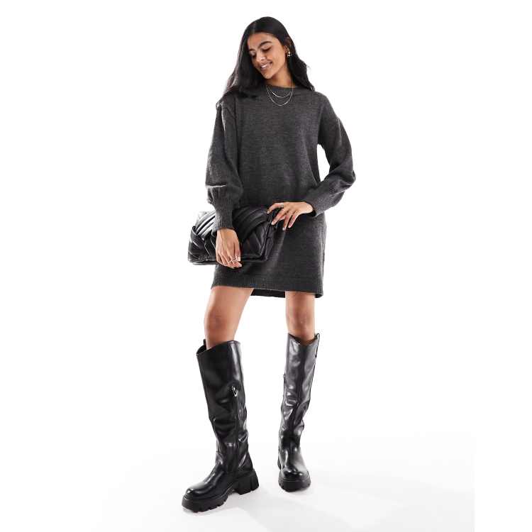 Tall boots with sweater clearance cuff