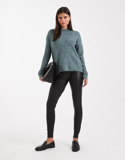ONLY round neck jumper in green 