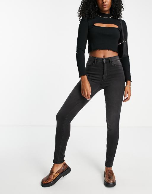 - Royal - sorte og højtaljede skinny-jeans | ASOS