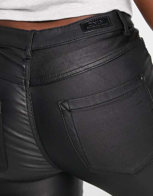 Only - Royal - Jeans skinny spalmati neri , 2 di 4