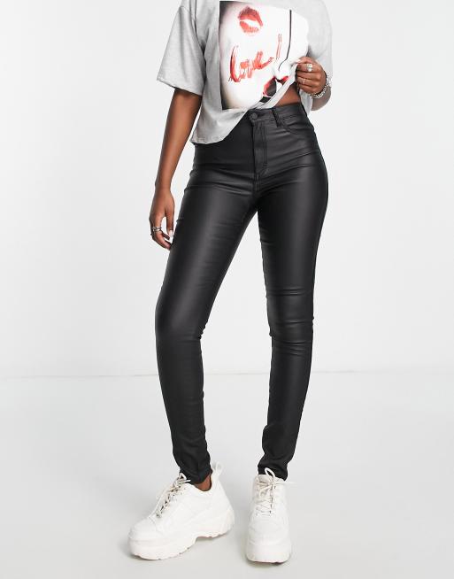 Only - Royal - Jeans skinny spalmati neri , 3 di 4