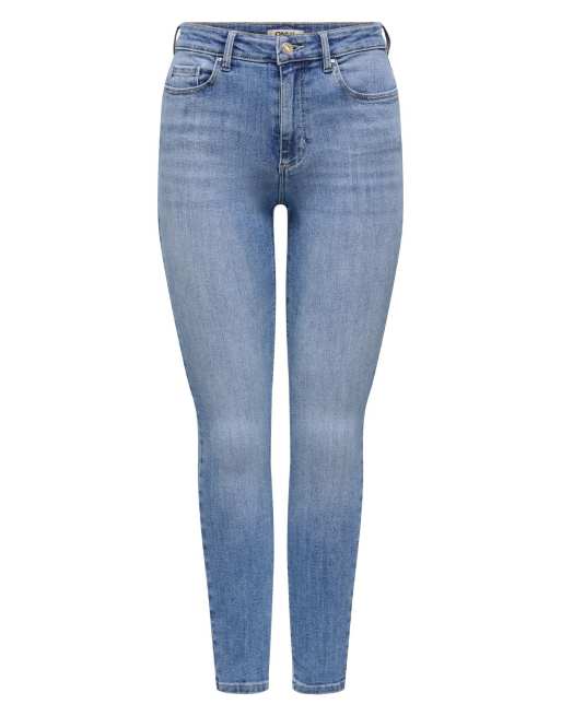 ONLY Royal-Power high waisted skinny jeans in blue denim, 7 of 7