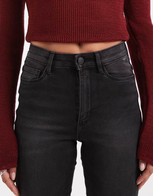 Only - Royal - Skinny jeans met hoge taille in zwarte wassing , 4 van 5