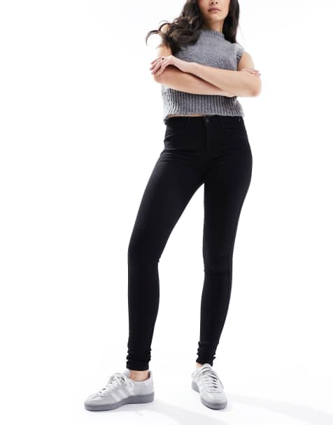 ONLY - Royal - Skinny jeans met normale taille in zwart - view 1
