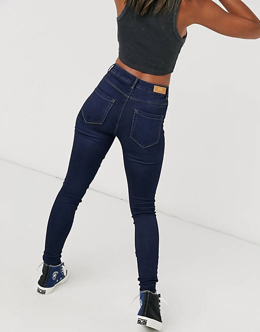 huwelijk huichelarij etiket Only Royal skinny jeans with high waist in dark blue | ASOS