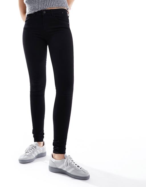 ONLY - Royal - Sorte skinny-jeans med almindelig talje , 5 af 5
