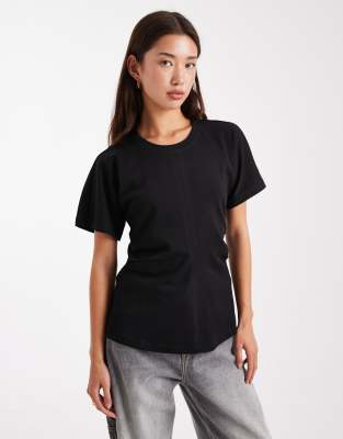 Only Ruched Detail Top In Black