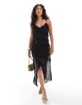 [ONLY] ONLY ruffle layer midaxi dress in black 6 BLACK