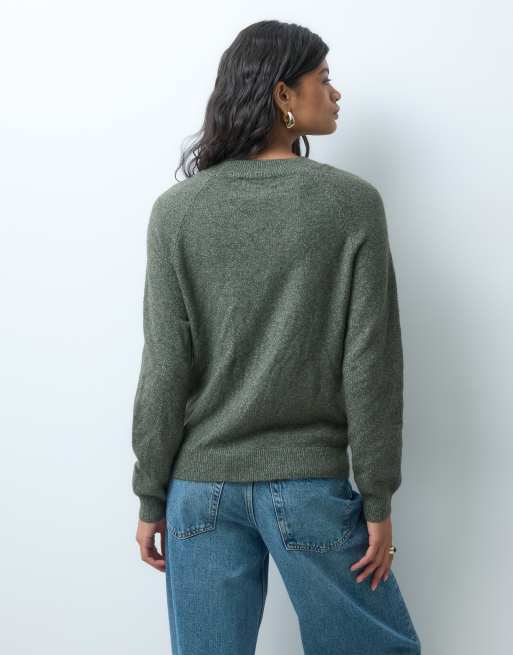 ONLY Rundhalspullover in Khaki, 4 von 4