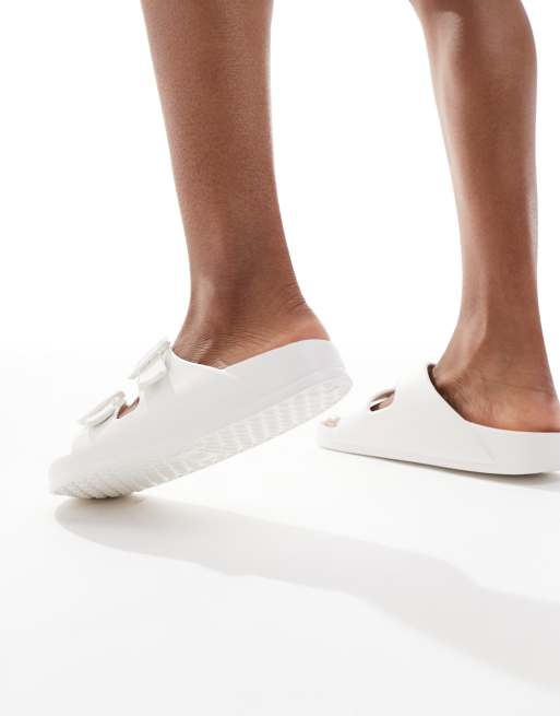 ONLY – Sandalen in Weiß mit doppeltem Riemen, 3 von 4