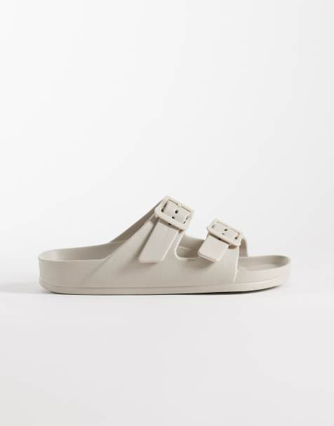ONLY – Sandalen in Weiß mit doppeltem Riemen - view 1