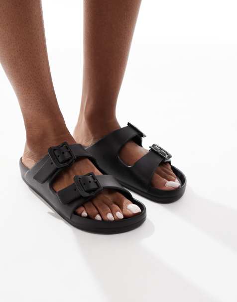 ONLY - Sandalen met dubbele band in zwart - view 1