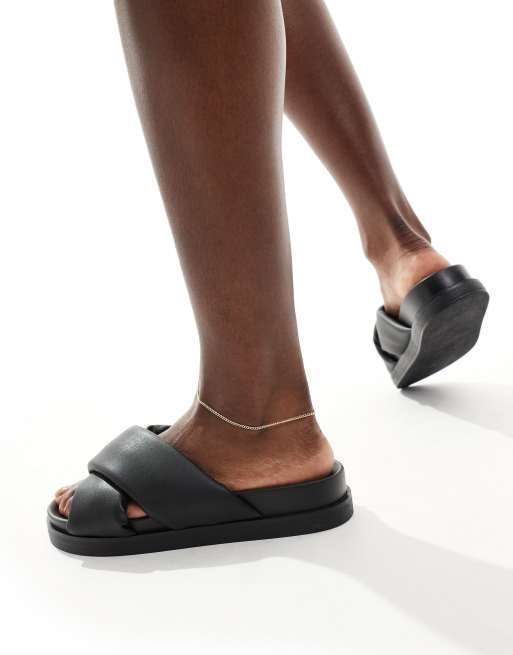 Only - Sandalen met gekruiste voorkant in zwart , 2 van 4