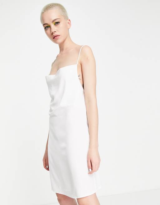 White satin 2025 cami dress