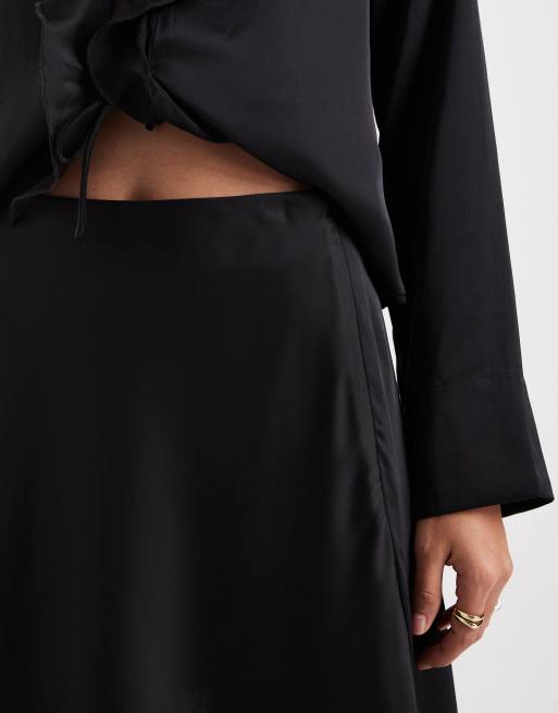 ONLY satin mini skirt in black (Part of a set), 3 of 5