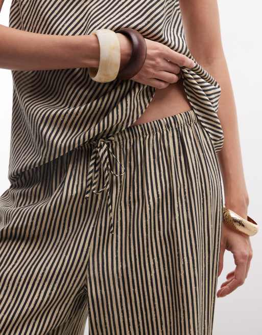 ONLY – Schlupfhose in Schwarz gestreift, Kombiteil, 3 von 9