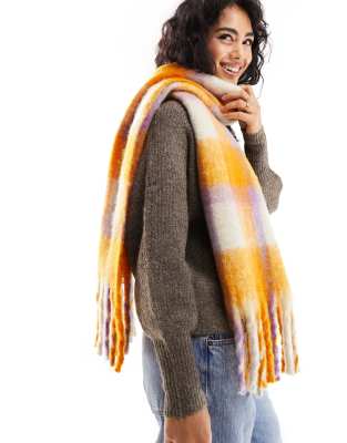 StyleBREAKER Sciarpa Con Motivo A Quadri A Righe Colorate Con Frange, Da Uomo 01018075, Colore:Multicolore/Modello 6