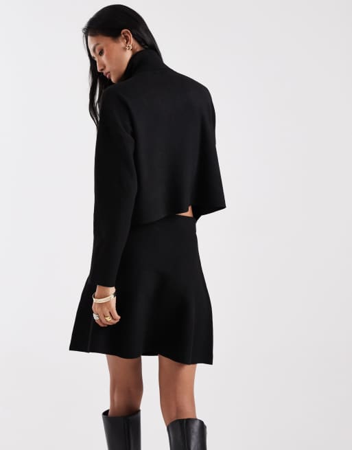 ONLY seam detail knit mini skirt in black - part of a set, 4 of 5