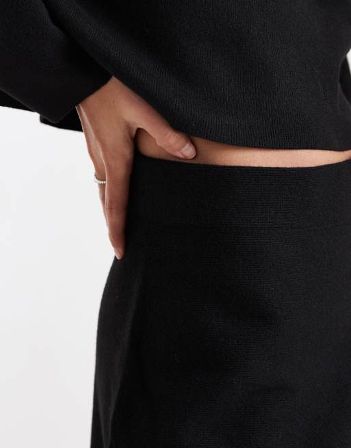 ONLY seam detail knit mini skirt in black - part of a set, 5 of 5