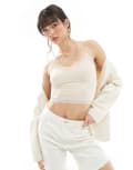 [ONLY] ONLY seamless lace detail cami top in beige-Neutral L-XL BEIGE